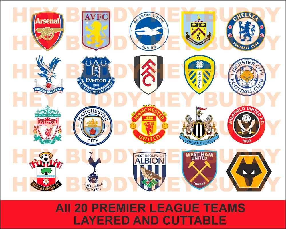 English Premier League Logo Collection - Hey Buddy Designs